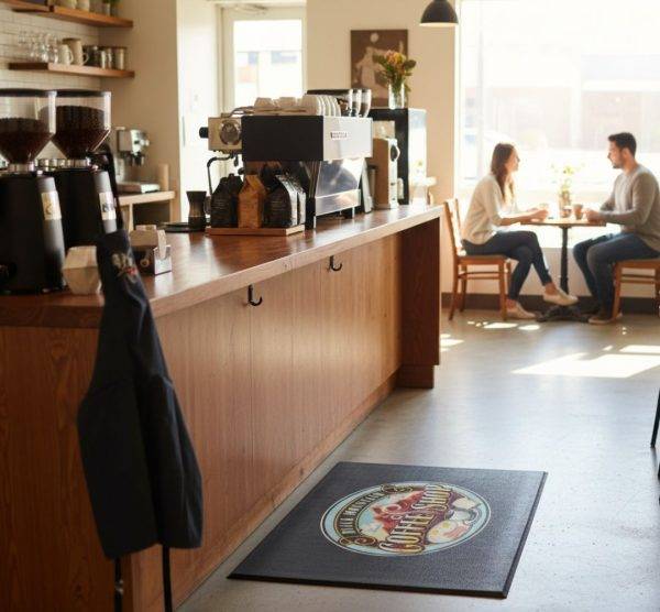 Antifatigue foam mats – in use- coffee-shop