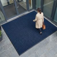 Brush hog entrance mats – navy in use
