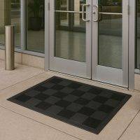 Swiper wiper rubber mats in use