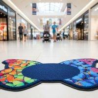 custom shape logo mats – kids island