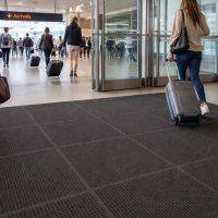 waterhog modular tiles in use – airport